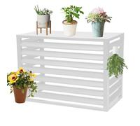 Couverture de Climatiseur, Anti-Corrosion Cache Climatiseur, Solide Support de Fleur Pour Climatiseur et Pompe À Chaleur, Facile À Installer, Aluminium (Color : Blanc, Size : 100 * 60 * 80cm)