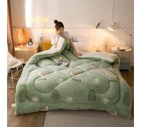 Couverture de couette en peluche extra chaude pour les températures froides, ultra confortable, en mélange d'agneau épais, super douce et respirante en polaire corail pour toutes les saisons, A, 180 x