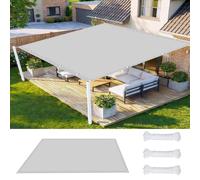 Couverture de Écran Jardin 0.5 x 5 m UV Protection avec Oeillets Tissu Polyester Multi Couleur et Taille Toile Solaire Voile pour Terrasses Balcons et Jardins, Blanc