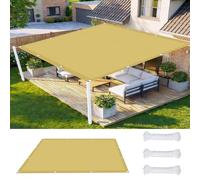 Couverture de Écran Jardin 0.6 x 1.5 m UV Protection avec Oeillets Tissu Polyester Multi Couleur et Taille Toile Solaire Voile pour Terrasses Balcons et Jardins, Couleur Crème