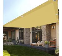 Couverture de Écran Jardin 1.6 x 3.4 m UV Protection avec Oeillets Tissu Polyester Multi Couleur et Taille Toiles D'Ombrages pour Terrasses Balcons et Jardins, Couleur Crème