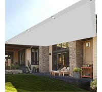 Couverture de Écran Jardin 1.6 x 5 m UV Protection avec Oeillets Tissu Polyester Multi Couleur et Taille Toiles D'Ombrages pour Terrasses Balcons et Jardins, Blanc