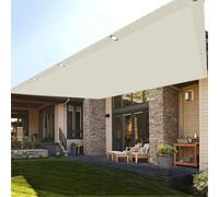 Couverture de Écran Jardin 1.6 x 8.5 m UV Protection avec Oeillets Tissu Polyester Multi Couleur et Taille Toiles D'Ombrages pour Terrasses Balcons et Jardins, Blanc cassé