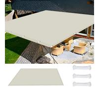 Couverture de Écran Jardin 1 x 2.5 m UV Protection avec Oeillets Tissu Polyester Multi Couleur et Taille Filet Protection Solaire pour Terrasses Balcons et Jardins, Blanc cassé