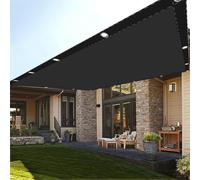 Couverture de Écran Jardin 2 x 5 m UV Protection avec Oeillets Tissu Polyester Multi Couleur et Taille Toiles D'Ombrages pour Terrasses Balcons et Jardins, Noir