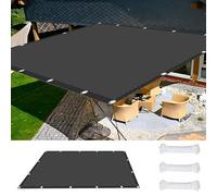 Couverture de Écran Jardin 3.5 x 5 m UV Protection avec Oeillets Tissu Polyester Multi Couleur et Taille Filet Protection Solaire pour Terrasses Balcons et Jardins, Gris Foncé