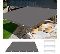 Couverture de Écran Jardin 4 x 4.7 m UV Protection avec Oeillets Tissu Polyester Multi Couleur et Taille Filet Protection Solaire pour Terrasses Balcons et Jardins, Gris Clair