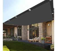 Couverture de Écran Jardin 6.5 x 9.5 m UV Protection avec Oeillets Tissu Polyester Multi Couleur et Taille Toiles D'Ombrages pour Terrasses Balcons et Jardins, Gris Foncé