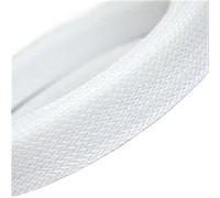 Couverture de Fil Gaine de câble Flexible 10M, Tube Plat en Pet, Gaine tressée maiIle 3/4/6/8/10~16mm, Manchons rétractables for Tuyau(White,12mm)