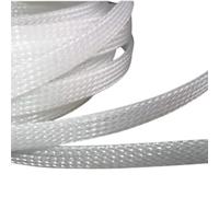 Couverture de Fil Gaine de câble Flexible 10M, Tube Plat en Pet, Gaine tressée maiIle 3/4/6/8/10~16mm, Manchons rétractables for Tuyau(Clear,12mm)