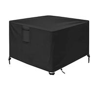 Couverture de foyer carré pour Table de feu à gaz de 28 à 32 pouces, couverture de foyer d'extérieur 210D robuste pour Patio, convient à toutes les saisons