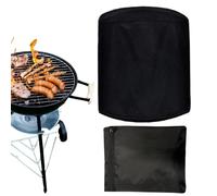 COUVERTURE DE GRILL POUR LA COUVERTURE EXTÉRIEUR, GRILL | Couvercle de grille de fumeurs ronds imperméable | 210D Oxford Fabric, protection UV, protecteur lourd avec fermeture de cordon pour l'intérie
