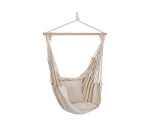 Couverture de haute qualité, tapis de chaise suspendu, textile en bois beige, coton