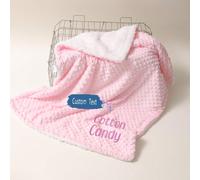 Couverture de jet en peluche personnalisée, couverture en polaire douce avec nom personnalisé, couverture sherpa confortable, couverture brodée, décoration de maison, couverture de canapé, lit, cadeau