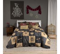 Couverture de lit nordique Hogwarts, motif carreau, pour Noël, taille 90 (155x220 cm)
