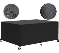Couverture de meubles de jardin - Couverture de table en terrasse extérieure - Protection des meubles - Tissu Oxford imperméable - 135 x 135 x 74 cm - Noir