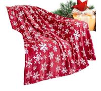 Couverture de Noël douillette en polaire - Couverture de canapé - Double face - Extra douce - Pour salon, mère, épouse, canapé, lit, salon, chambre à coucher
