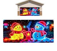 Couverture de Noël pour garage, éclairage LED étanche et grandes fêtes | Décoration pour tige et couverture de porte de garage pour maison, jardin, mur, potence et terrasse