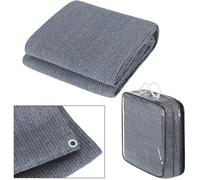 Couverture de Pique-Nique en Plein Air,Tapis en HDPF pour Camping,avec Clous de Fixation et 1 Sac de Rangement,200x200cm Gris Bleu