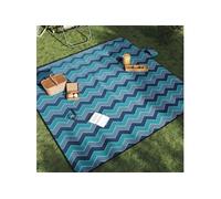 vidaXL Couverture de pique-nique pliable vague bleue 200x200cm velours