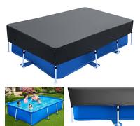 Couverture de piscine 220 x 150 cm - Rectangulaire - Adaptée à l'été et à l'hiver - Tissu de protection solaire - Réduction de la vapeur d'eau de 95% - Installation facile