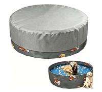 Couverture De Piscine avec Cordon Tissu Oxford 210D Durable et imperméable pour Piscine Ronde Piscine Solaire,Gray-120 * 12inches（306 * 30cm）