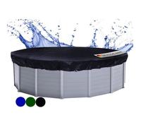 Couverture de piscine d'hiver - AUCUNE - QUICK STAR - Ronde Ø5,6 m - PE enduit 200 g/m² - Double face noire anti-algues
