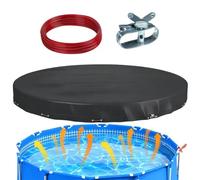 Couverture de Piscine extérieure 210D, bâche Ronde étanche et Anti-poussièr | La couverture de piscine extérieure est dotée d'un tissu imperméable à l'eau et à la poussière 210D avec un tendeur pour les