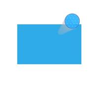 Couverture de piscine rectangulaire 800x500 cm PE Bleu