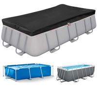 Couverture de piscine rectangulaire, dimensions 305 x 205 cm, tissu Oxford 420D résistant à la déchirure, compatible avec les piscines INTEX et BESTWAY
