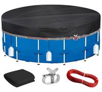 Couverture de piscine ronde, 310 cm, en Oxford 420D, pour piscines de diamètre 260-305 cm