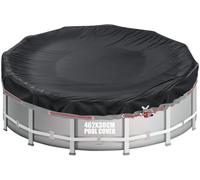 Couverture de piscine ronde, diamètre 462 cm, adaptée aux piscines de 428 à 460 cm, en Oxford 420D, résistante à la déchirure, compatible avec les marques INTEX et BESTWAY