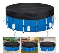 Couverture de piscine ronde, diamètre 564 cm, tissu 420D, pour piscines de diamètre 500-560 cm, avec cordon de traction