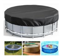 Couverture de piscine ronde universelle 210D compatible avec les piscines hors sol gonflables Intex Bestway de 6/8/10/12/15 pieds 4FT(122x20CM)