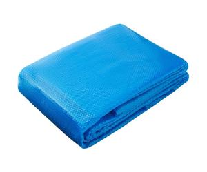 Couverture de piscine - TECTAKE - Bâche de piscine rectangulaire en polyéthylène avec film solaire auto-flottant 500x1000 cm - Bleu
