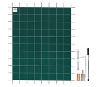 Couverture de piscine VEVOR 6 x 12,8 m rectangulaire pour piscine de 5,2 x 12,1 m Bâche de piscine en polypropylène Bâche d'hiver verte Convient pour les piscines dans le jardin, à l'hôtel ou à la mai