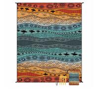 Couverture de plage anti sable tapis imperméable 180 x 220 - Aueq - cm 4 coins de fixation fibre de coton tapis natte pour voyage