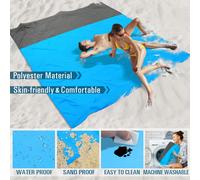 Couverture de plage surdimensionnée et étanche, tapis de plage pliable et imperméable avec poche, portable et léger pour pique-nique, plage de sable, pique-nique en extérieur. Couverture de plage étan