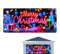 Couverture de porte de garage de Noël, grande , imperméable, festive | Décoration pour tige et porte de garage pour maison, jardin, mur, potence et terrasse