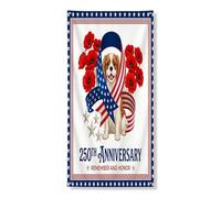 Couverture de porte extérieure 250e anniversaire Cavalier King Charles Spaniel 91,4 x 182,9 cm - Bannière de porte avant et arrière - Décoration commémorative pour la maison ou le porche