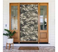 Couverture de porte imprimée camouflage numérique de l'armée - 180 x 89 cm - Bannière pour maison, porche, jardin, intérieur et extérieur - Décoration de vacances