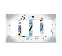 Couverture de prise de notes de musique à pois, superbe plaque murale décorative durable en polycarbonate thermoplastique de haute qualité, couverture de plaque frontale à 4 bandes, couverture de