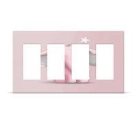 Couverture de prise d'éléphant rose exquise et durable, plaque murale décorative en polycarbonate thermoplastique de haute qualité, couvercle de plaque frontale à 4 bandes, couvercle d'interrupteur