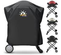 Couverture de protection robuste et étanche pour barbecues Weber série Q1000/Q2000, dimensions 81x43x88 cm