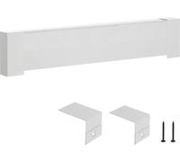 Couverture de radiateur - Couverture frontale standard série Basic - 916 x 80 x 193 mm - Couverture de remplacement - Acier robuste - Blanc