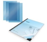 Couverture de reliure A4 Waytex A78241B feuille plastique bleu transparente 200 microns pack de 100 Bleu G