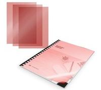 Couverture de reliure A4 Waytex A78241R feuille plastique rouge transparente 200 microns pack de 100 Rouge G