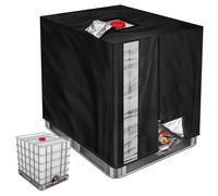 Couverture de réservoir IBC, 1000 litres, housse de protection pour réservoir d'eau, tissu Oxford 420D, couleur noire