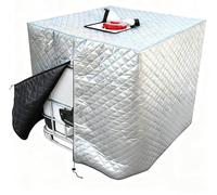 Couverture de réservoir IBC, résistante aux intempéries, 1000 litres, 120x110x116 cm, couleur argent. Protection contre le gel, protection UV, fermeture éclair