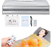 Couverture de sauna infrarouge, 2 zones, chauffage esthétique professionnel, sauna portable pour la maison, idéal pour la relaxation, la détoxification et les salons de beauté